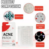 Zit Patches for Acne, 108Pcs Tea Tree Oil Acne Patches, Clear Invisible Pimple Patches, Hydrocolloid Acne Patches, 2 Sizes Acne Spot Dots Stickers for Face, Day and Night Dots for Spots Acne Patches
